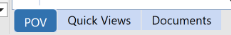 Example of Quick View paging located below all three tabs (POV, Quick Views, and Documents). 